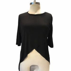 Benjamin Jay Black Asymmetrical Cut Top Bl…